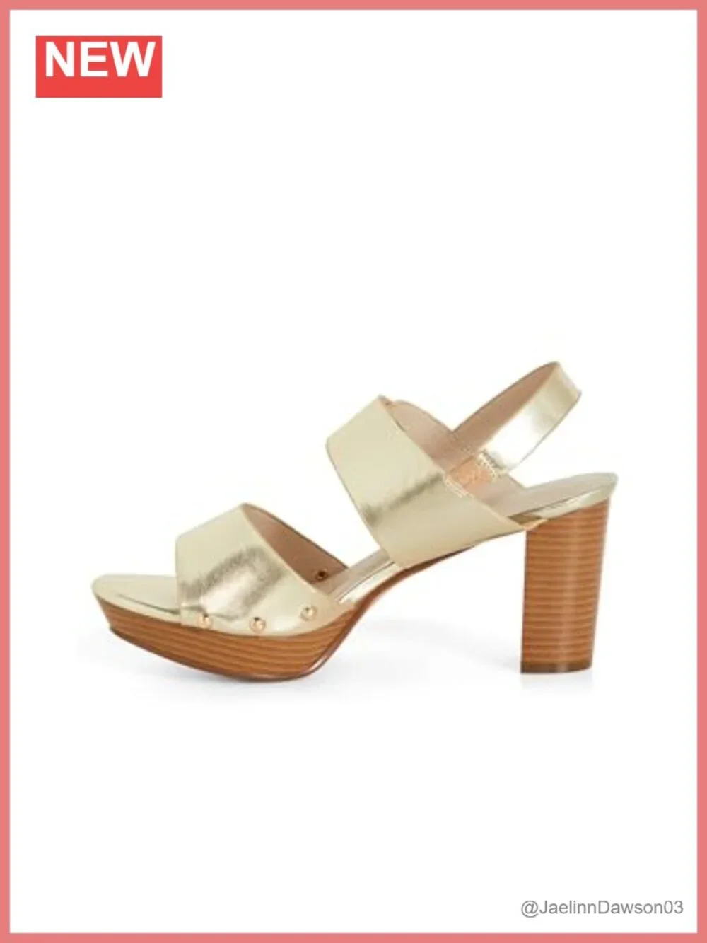 Chunky Platform Block Heel Open Toe Slingback Buckle Faux Leather